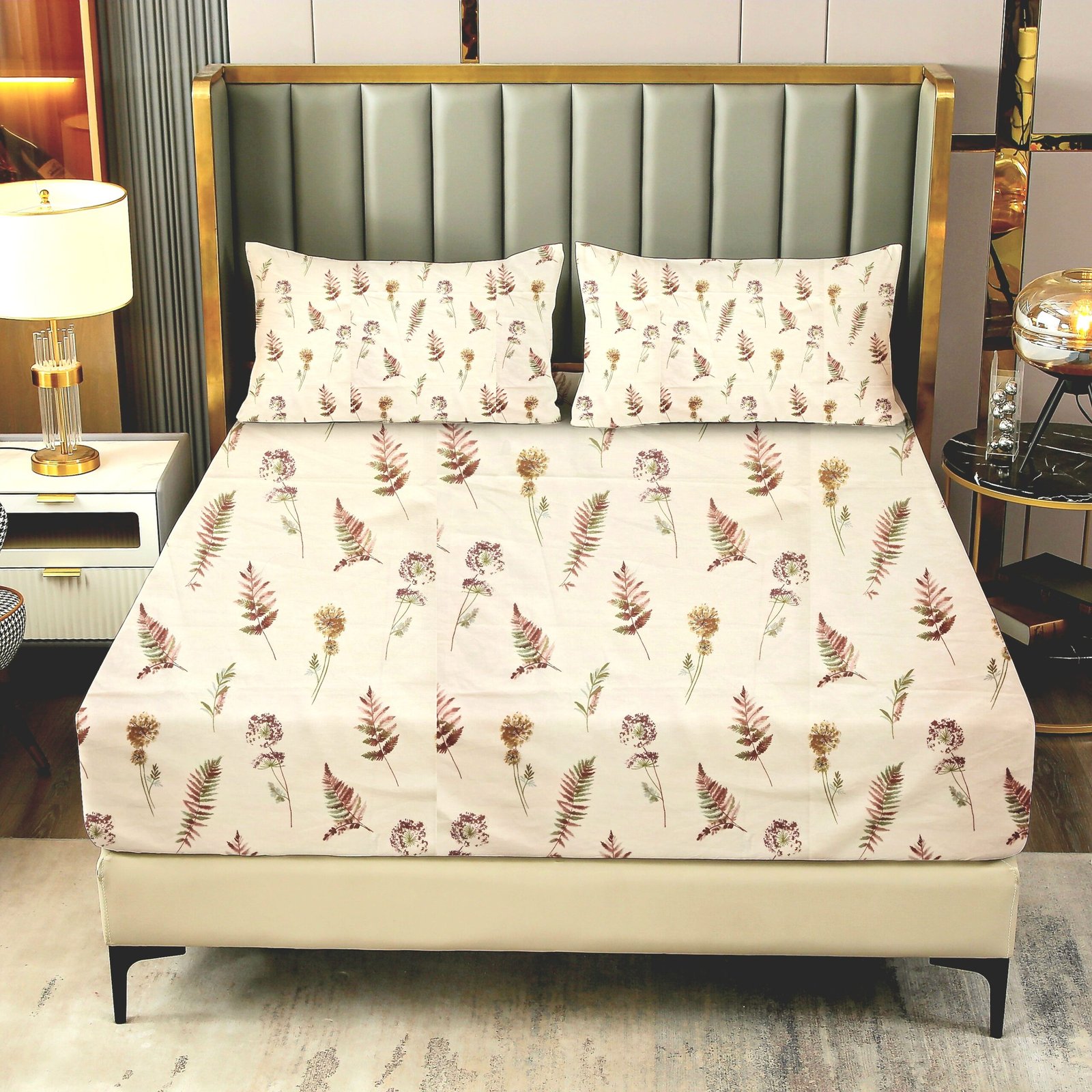 100% Cotton Fitted bedsheets Set in dubai - deep pockets - king size Bed Sheet