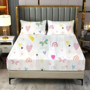 100% Cotton Fitted Sheet Set bedsheets - king size