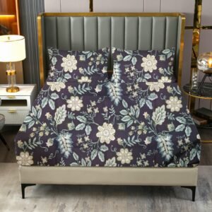 100% Cotton Fitted Sheet Set bedsheets - king size