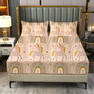 100% Cotton Fitted Sheet Set bedsheets - king size - cartoons