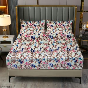 100% Cotton Fitted Sheet Set bedsheets - king size