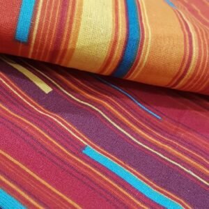 Red Stripes 100% Cotton Fitted Sheet Set