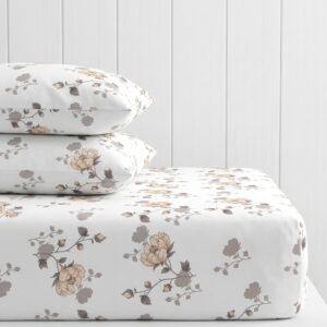 100% Cotton Floral Fitted Bedsheet Set 300TC
