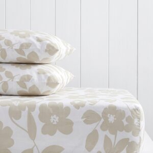 Floral 100% Cotton fitted bedsheet 400TC