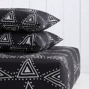 Black 100% Cotton fitted bedsheet 300TC
